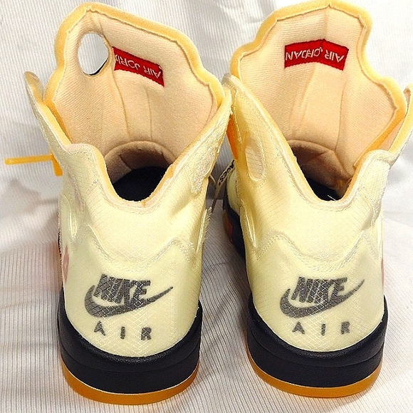 Air Jordan 5 Retro X Off White Sail Sneakers - Picture 9 of 16